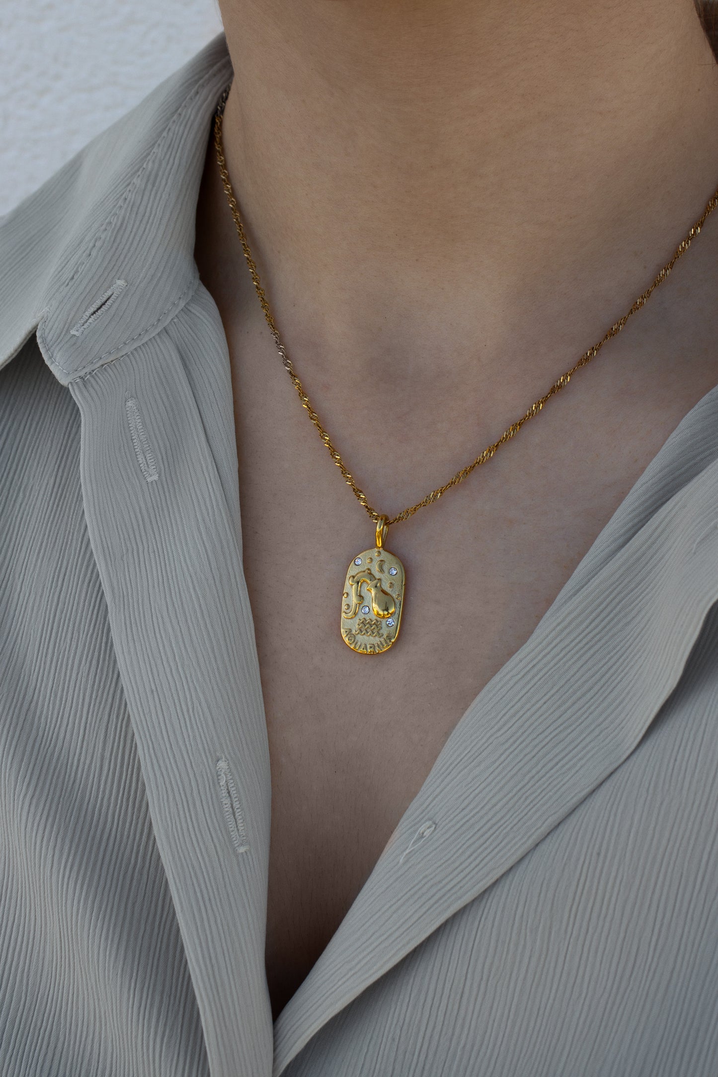 Zodiac Necklace – Aquarius (Wassermann)