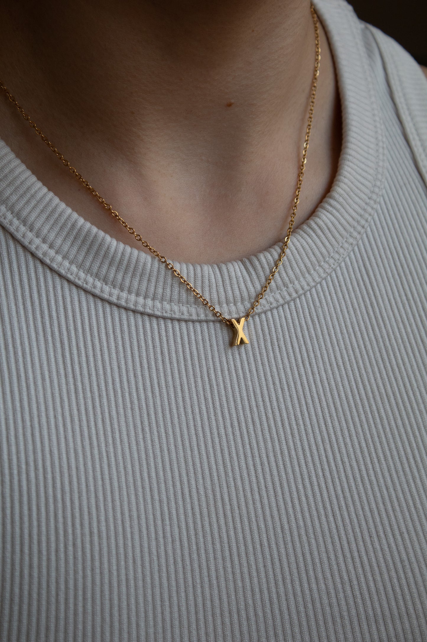 Goldene Buchstaben Kette | Initial Necklace