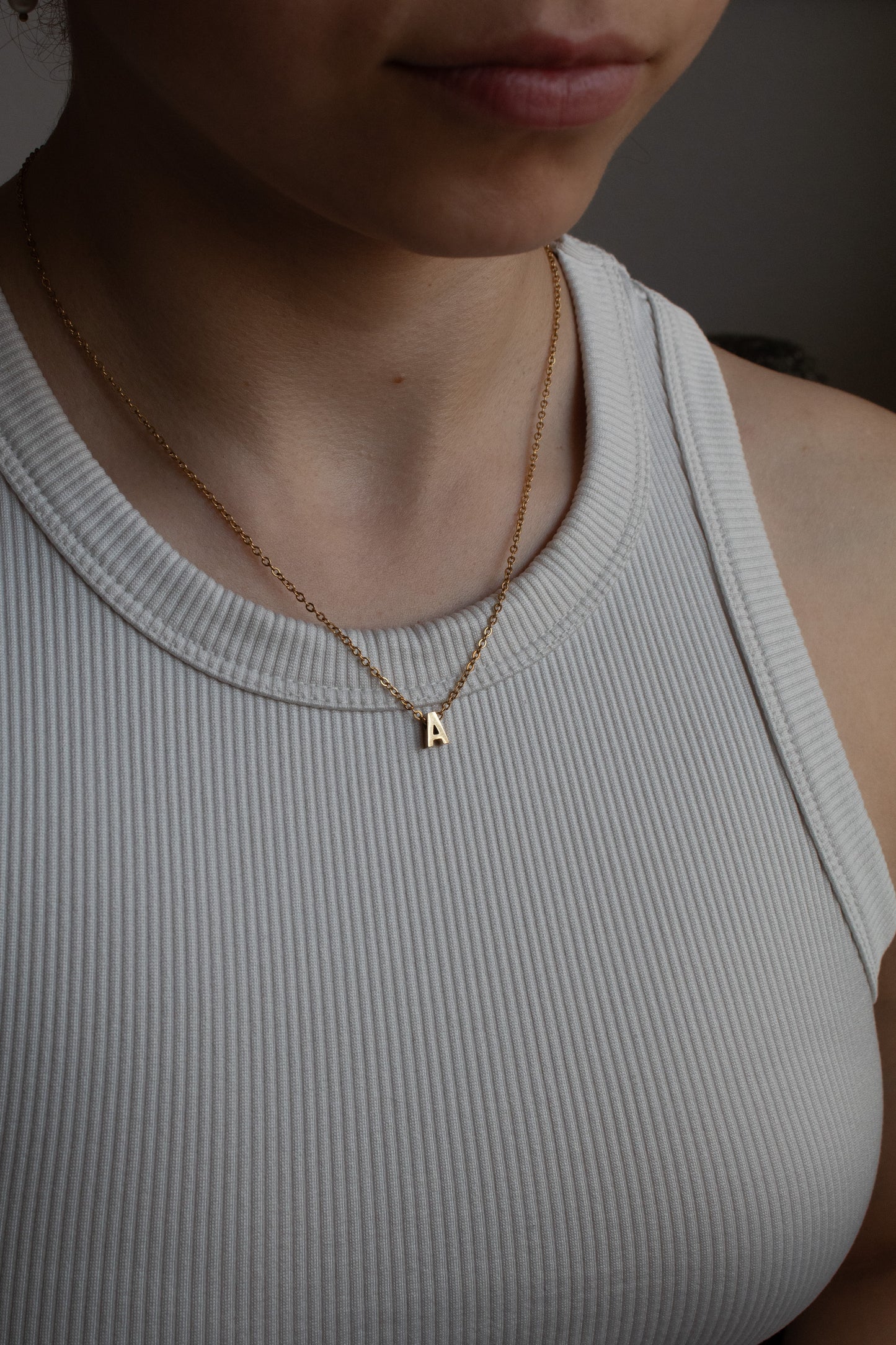 Goldene Buchstaben Kette | Initial Necklace