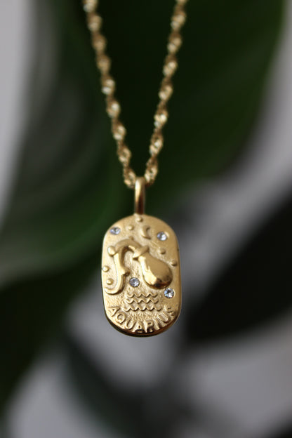 Zodiac Necklace – Aquarius (Wassermann)