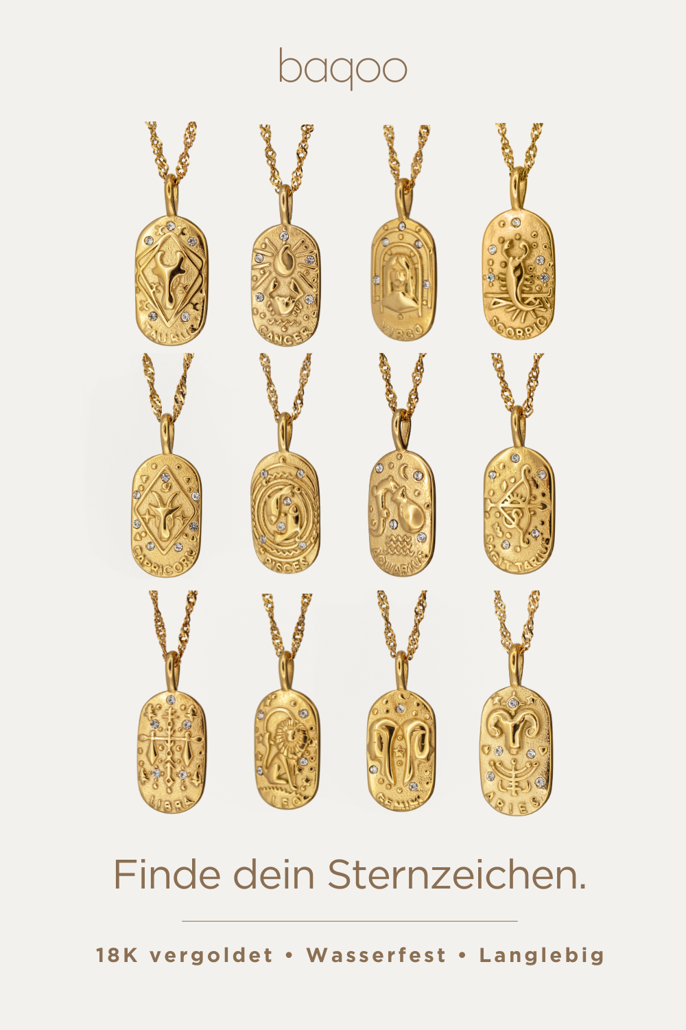 Zodiac Necklace – Wähle dein Sternzeichen