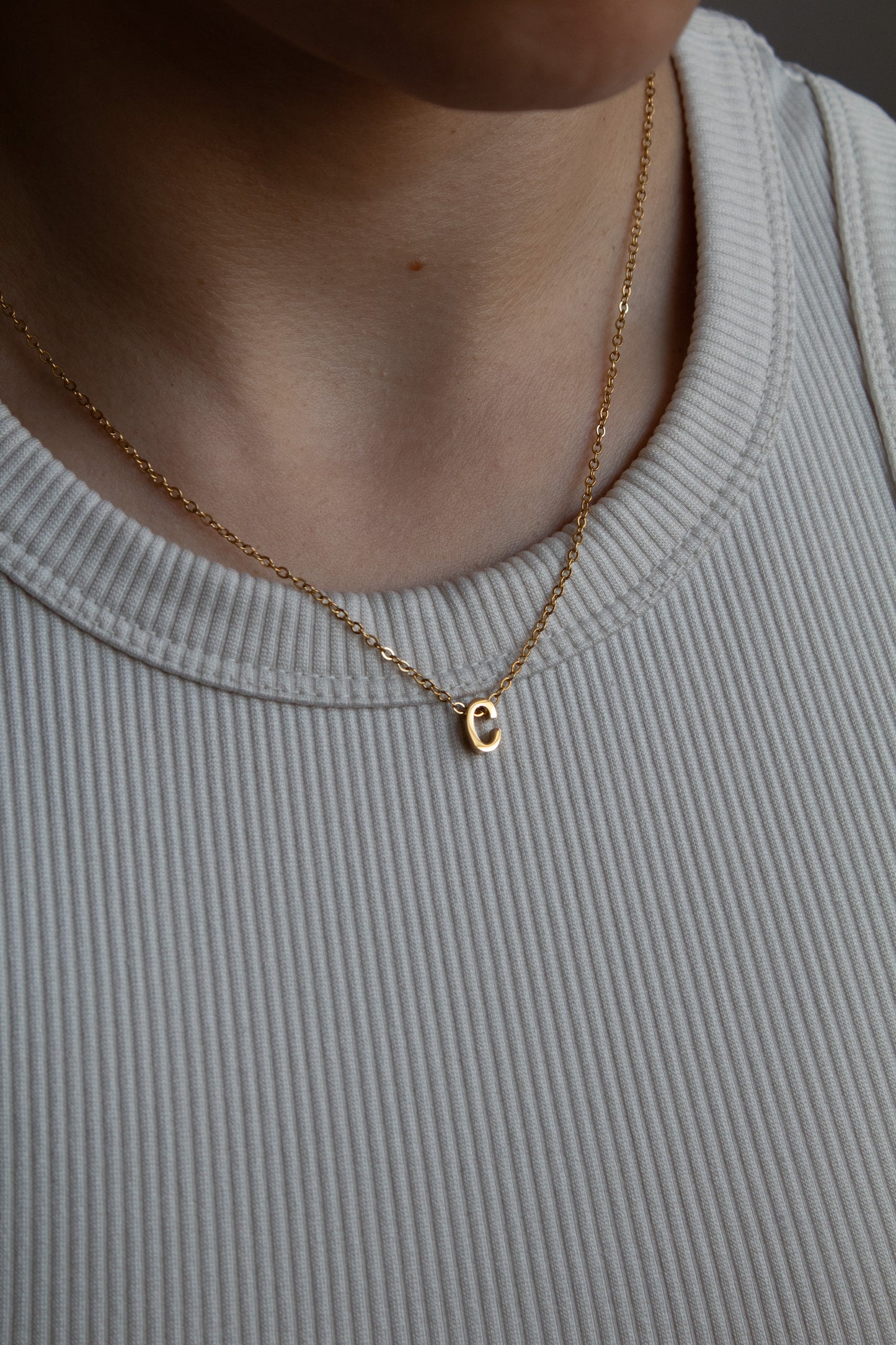 Goldene Buchstaben Kette | Initial Necklace