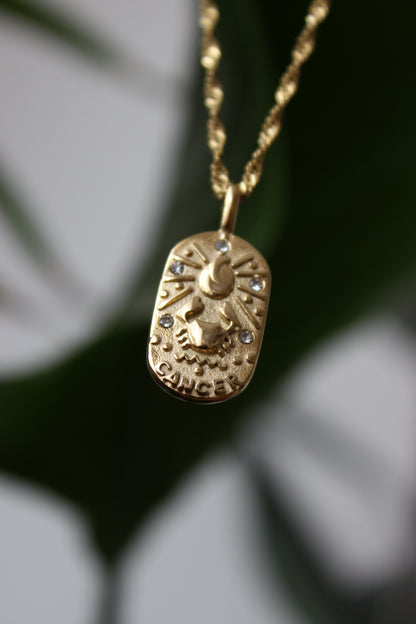 Zodiac Necklace – Cancer (Krebs)