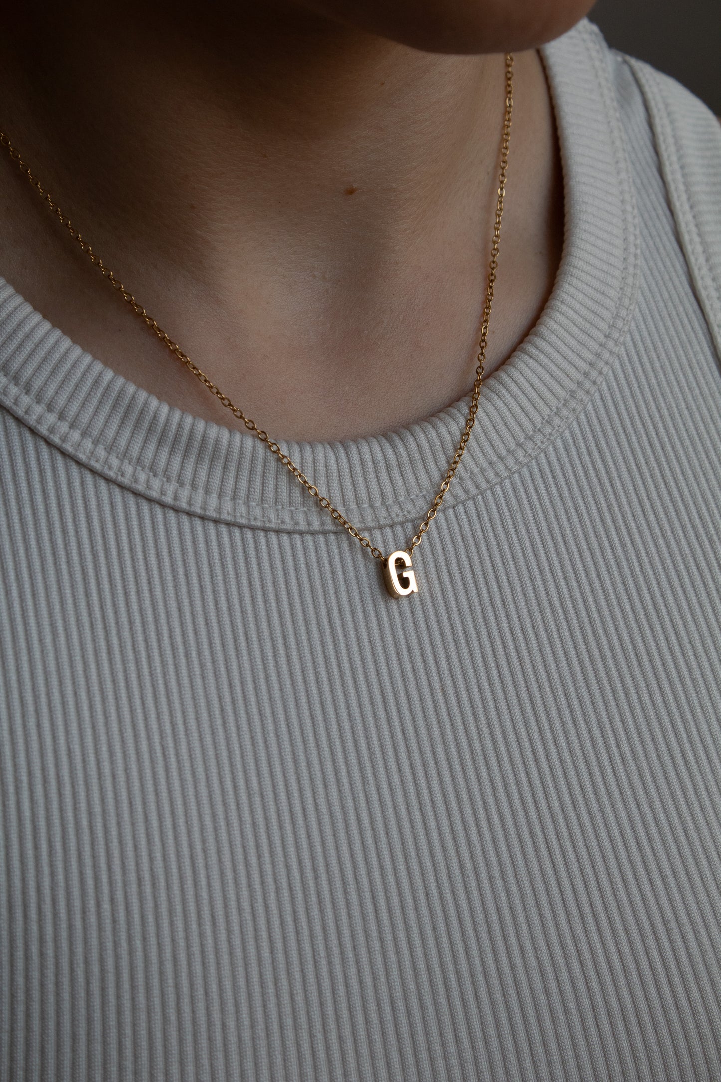 Goldene Buchstaben Kette | Initial Necklace