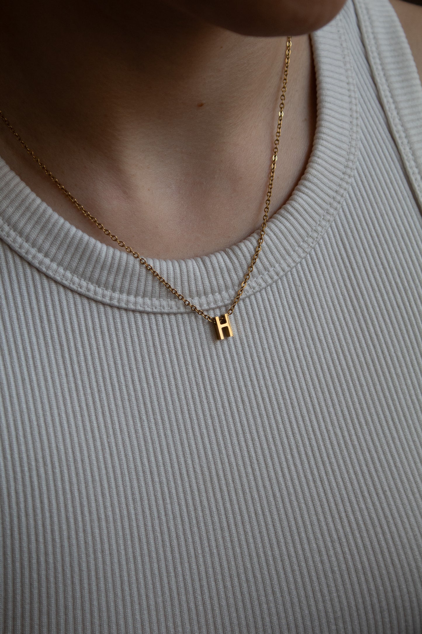 Goldene Buchstaben Kette | Initial Necklace