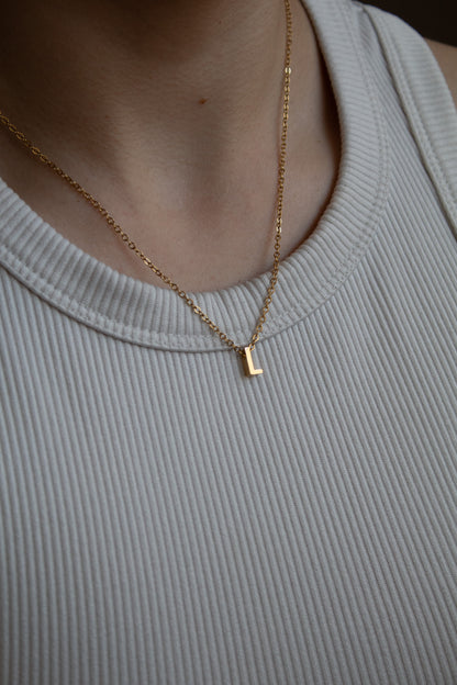 Goldene Buchstaben Kette | Initial Necklace