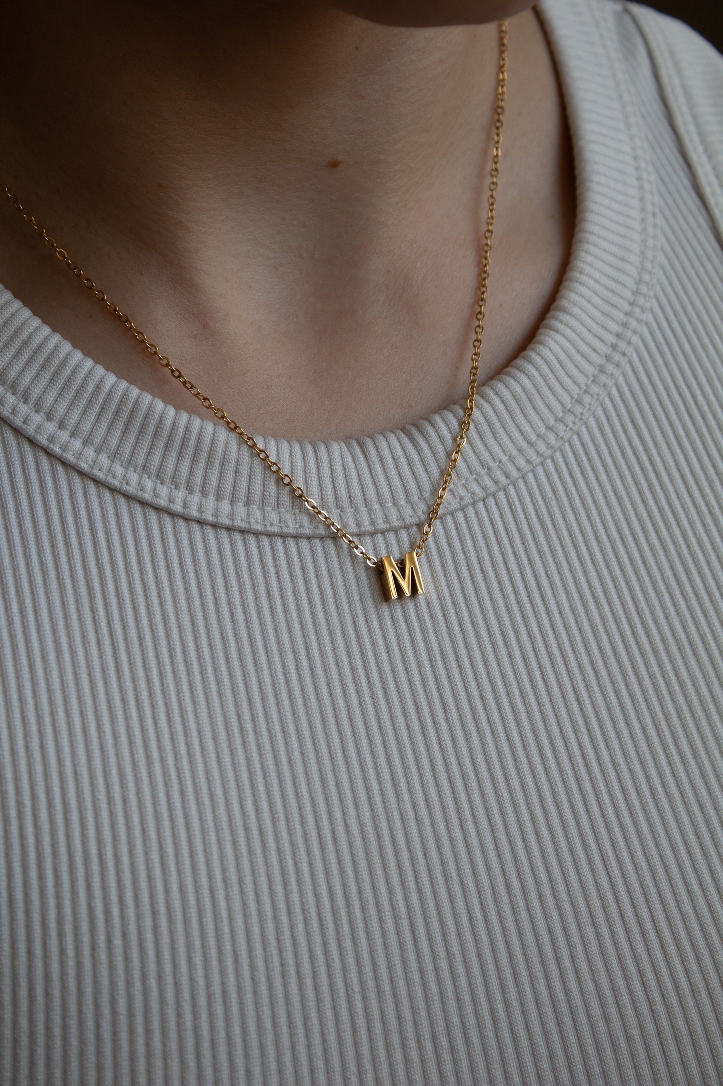 Goldene Buchstaben Kette | Initial Necklace