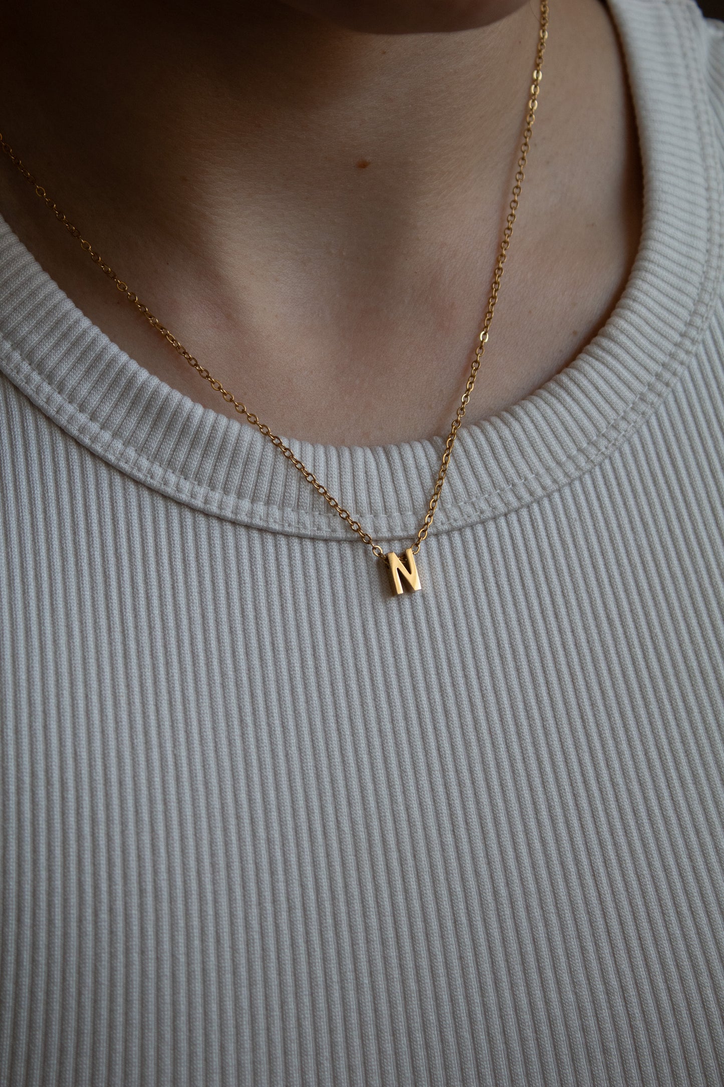 Goldene Buchstaben Kette | Initial Necklace