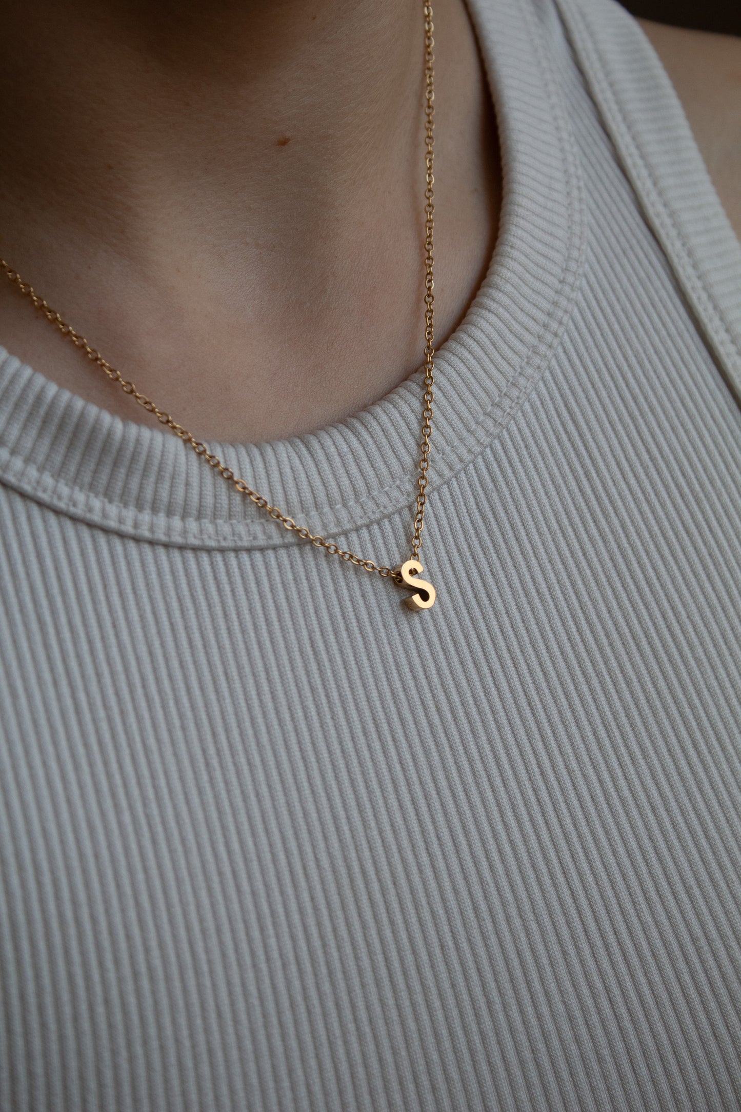 Goldene Buchstaben Kette | Initial Necklace