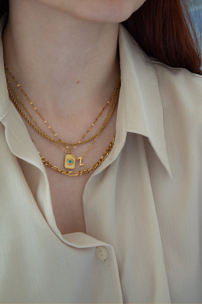 Goldene Buchstaben Kette | Initial Necklace