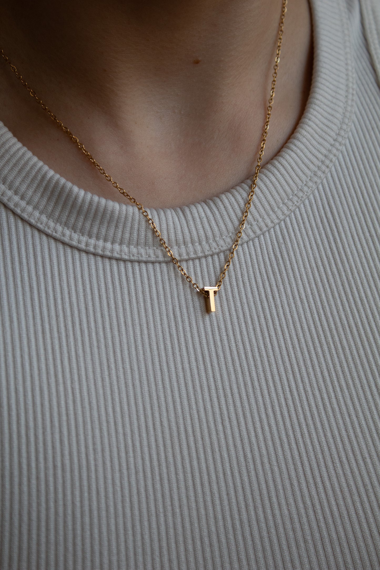 Goldene Buchstaben Kette | Initial Necklace