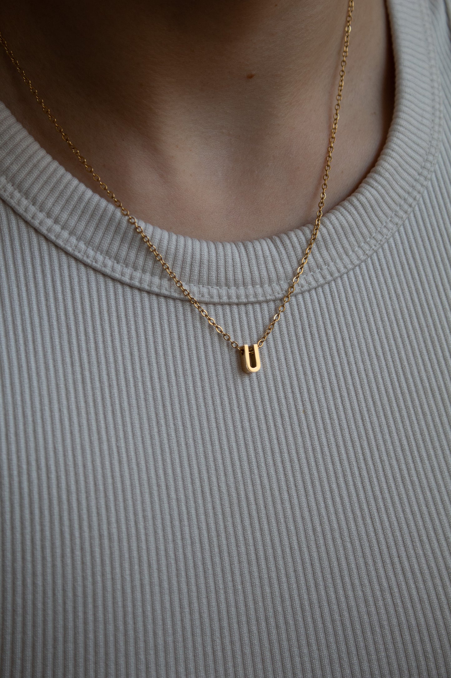 Goldene Buchstaben Kette | Initial Necklace