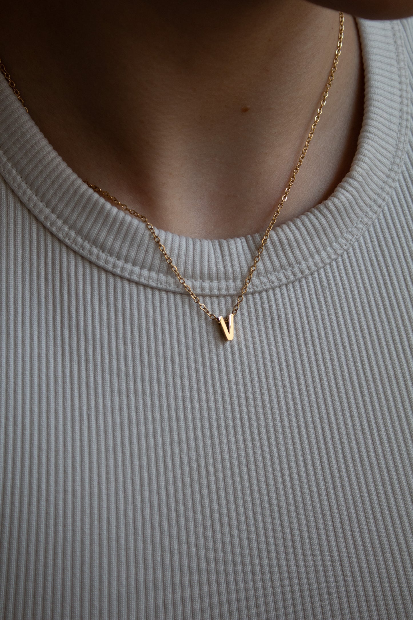 Goldene Buchstaben Kette | Initial Necklace