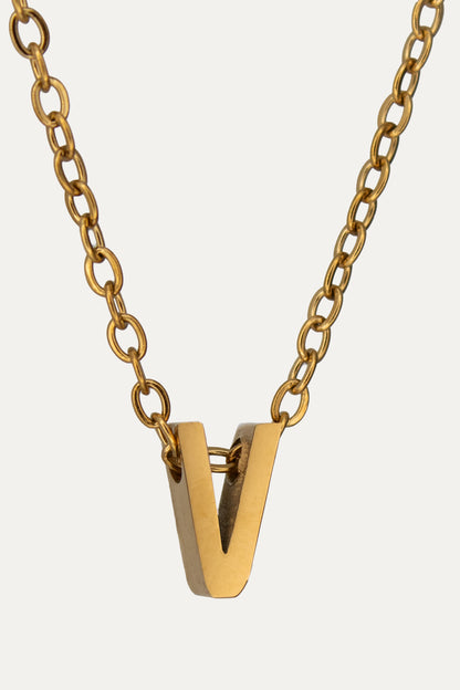 Goldene Buchstaben Kette | Initial Necklace