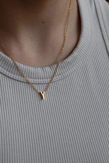 Goldene Buchstaben Kette | Initial Necklace