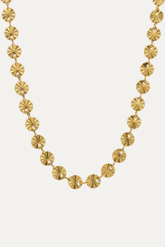 Zorana – Gold Disc Choker Necklace in Gold